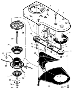 Part Location Diagram of MU01001049 Briggs and Stratton Jackshaft Housing Assembly